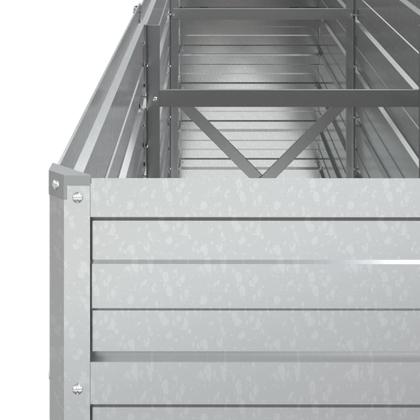 Imagem de Cama elevada VidaXL em aço galvanizado grande 240L Silver