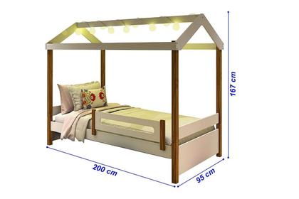 Imagem de Cama Eliz Branca com LED e Cama Auxiliar - Divaloto