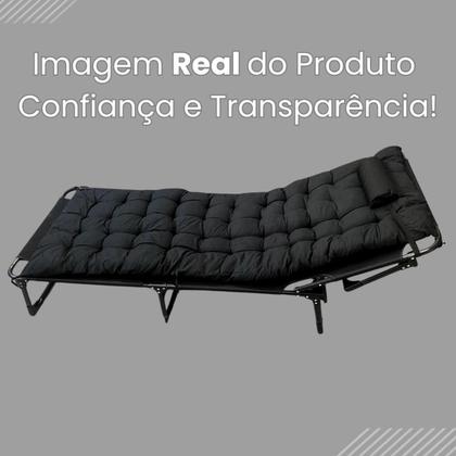 Imagem de Cama Espreguiçadeira Portátil Reclinável Dobrável 4 Posições