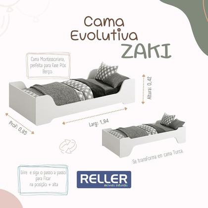 Imagem de Cama Evolutiva 2 em 1 Zaki Branco Fosco - Reller Móveis