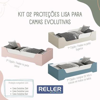 Imagem de Cama Evolutiva Zaki Rosa Fosco, Proteção Lateral Lisa e Colchão D20 - Reller Móveis