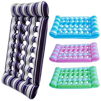 Imagem de Cama Flutuante Inflável Portátil Para Piscina, Espreguiçadeira Dobrável, Colchão De Ar, Rede Para