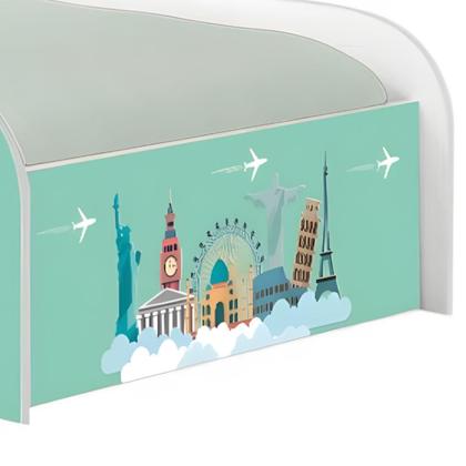 Imagem de Cama Fun Viagem Pelo Mundo Solteiro Com Colchão