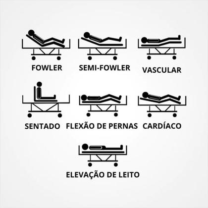Imagem de Cama Hospitalar Elétrica 8 Movimentos Com Elevação de Altura do Leito e Colchão D28