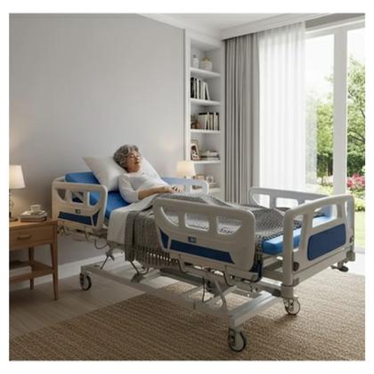 Imagem de Cama Hospitalar Elétrica 8 Movimentos Com Elevação de Altura do Leito e Colchão D28