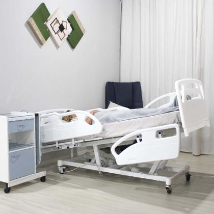 Imagem de Cama Hospitalar Elétrica Motorizada 9 Movimentos com Colchão D33 Com Elevação de Altura com posição Poltrona Luxo Para Idosos