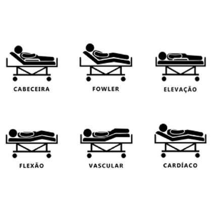 Imagem de Cama Hospitalar Motorizada 6 Movimentos com Elevação de Leito e Colchão D33