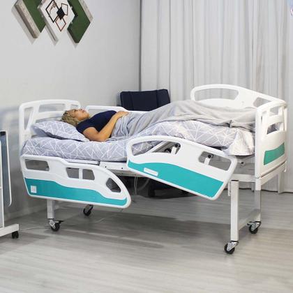 Imagem de Cama Hospitalar Motorizada E Colchão Conforto Frete Grátis