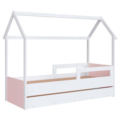 Imagem de Cama Infantil Bicama Branco/Rosa - Completa Móveis