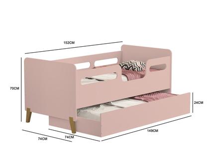 Cama Infantil Bicama Cecilia Auxiliar Montessoriana Proteção Lateral Para Quarto - Mini Me Artigos Imagem de Cama Infantil Bicama Cecilia Auxiliar Montessoriana Proteção Lateral Para Quarto