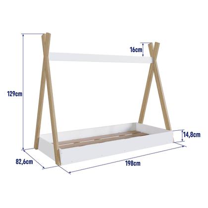 Imagem de Cama Infantil Cabana com Colchão Branco - Completa Móveis