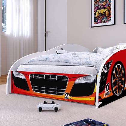 Mini Cama Carro Drift Mdf Montessoriana Proteção Lateral