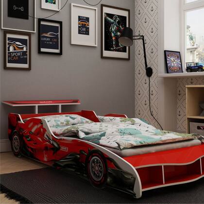 Imagem de Cama Infantil Carro F1 0,90 Vermelho - Gelius