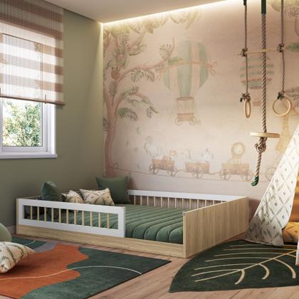 Imagem de Cama Infantil Casal Montessoriana Affeto Completa Móveis