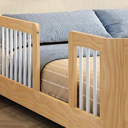 Imagem de Cama Infantil Casal Montessoriano Wave com Rattan Casatema