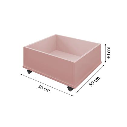 Imagem de Cama Infantil com 2 Baus Organizador e Escada Luna Plus Rosa