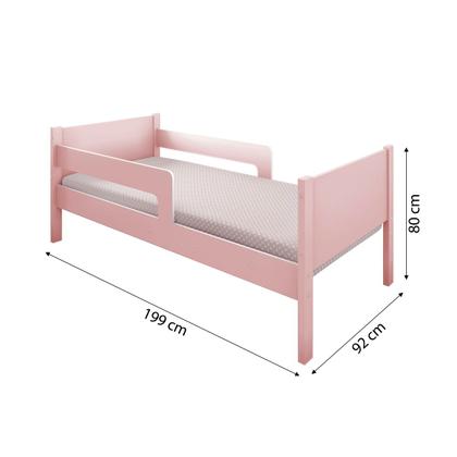 Imagem de Cama Infantil com 2 Baus Organizador e Escada Luna Plus Rosa