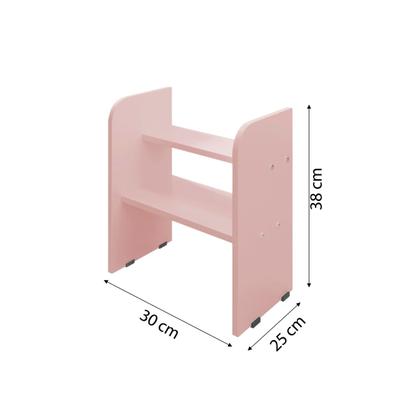 Imagem de Cama Infantil com 2 Baus Organizador e Escada Luna Plus Rosa