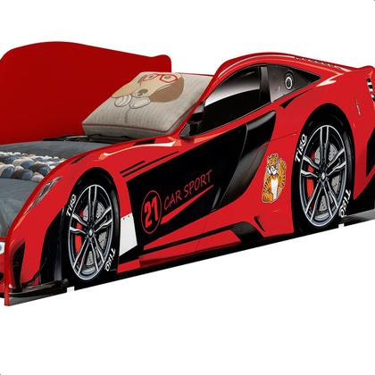 Imagem de Cama Infantil com Colchão Carro Vermelho