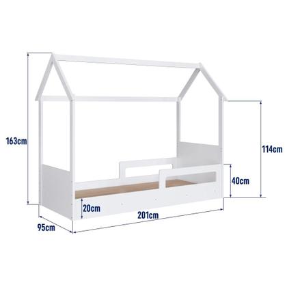 Imagem de Cama Infantil Com Colchão Montessoriana Branca Completa