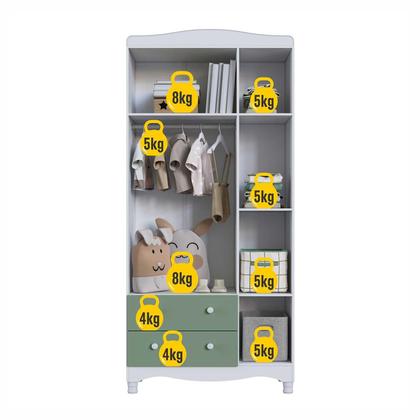 Imagem de Cama Infantil com Guarda Roupa 3 Portas e Caixa Organizadora