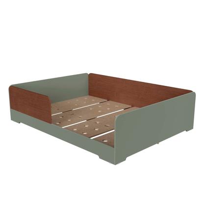 Imagem de Cama Infantil de Casal Montessoriana em 100% MDF Premium Mark Verde/Verti/Castanho