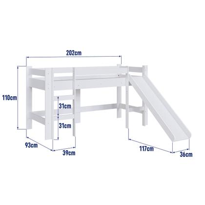 Imagem de Cama Infantil Elevada com Escorregador