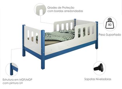 Imagem de Cama infantil Mini Quarto Criança Grades Proteção várias Cores Encanto