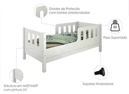 Imagem de Cama infantil Mini Quarto Criança Grades Proteção várias Cores Encanto