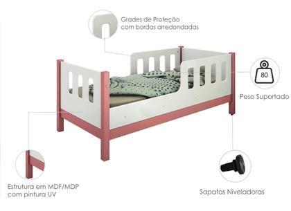 Imagem de Cama infantil Mini Quarto Criança Grades Proteção várias Cores Encanto