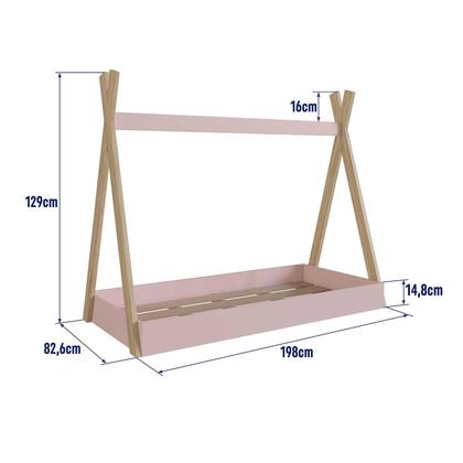 Imagem de Cama Infantil Montessoriana 198cm com Colchão Estilo Cabana