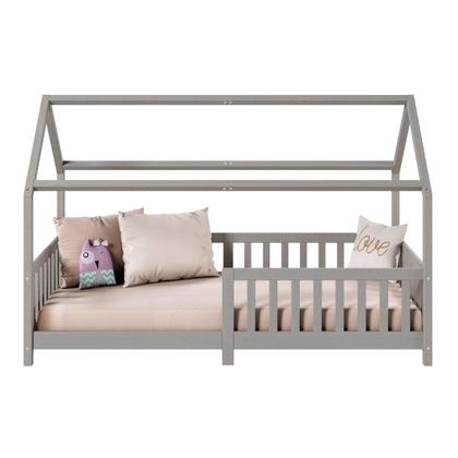 Imagem de Cama Infantil Montessoriana Casa Madeira com Estrado Nina