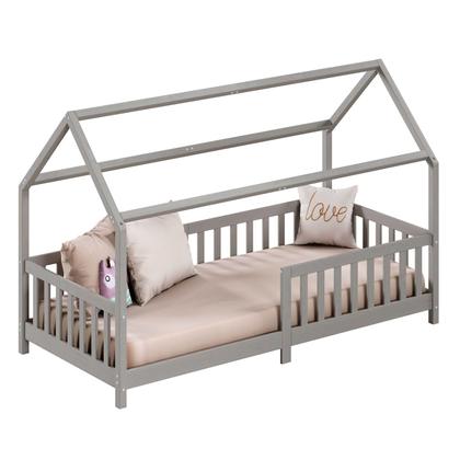 Imagem de Cama Infantil Montessoriana Casa Madeira com Estrado Nina