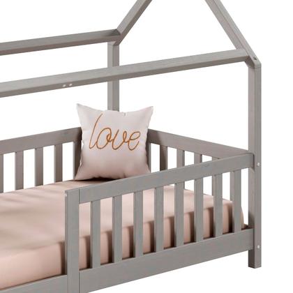 Imagem de Cama Infantil Montessoriana Casa Madeira com Estrado Nina