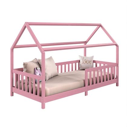 Imagem de Cama Infantil Montessoriana Casa Madeira com Estrado Nina