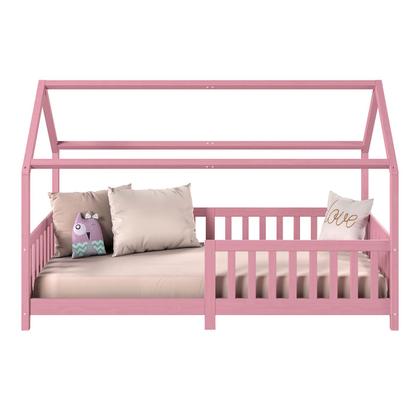 Imagem de Cama Infantil Montessoriana Casa Madeira com Estrado Nina