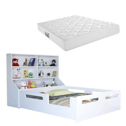 Imagem de Cama Infantil Montessoriana Casal Com Organizador de Brinquedos + Colchão