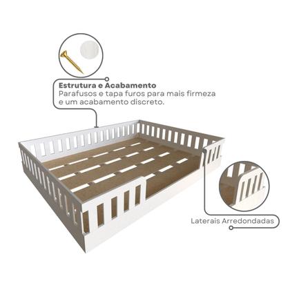 Imagem de Cama Infantil Montessoriana Casal Sol Branco