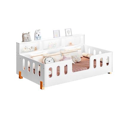 Imagem de Cama Infantil Montessoriana com Colchão Juvenil Led e Nicho Nina Branca Incluso Lousa Mágica