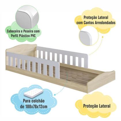 Imagem de Cama Infantil Montessoriana Com Grades de Proteção Laterais
