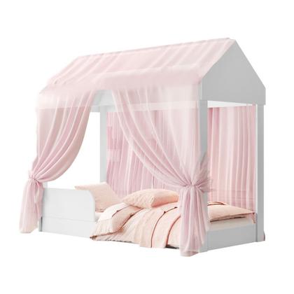 Imagem de Cama Infantil Montessoriana Crystal Com Colchão e Voal Menino Menina Casinha Grade Cercado Solteiro Crianças Caminha Boneca Cabana Resistente Bebê