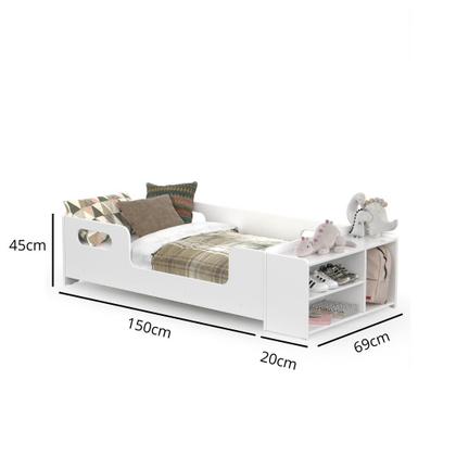 Imagem de Cama Infantil Montessoriana em MDF Aconchego Para Quarto De Criança Com Colchão e Nicho