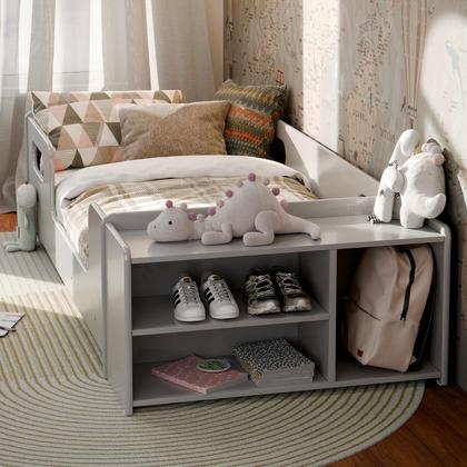 Imagem de Cama Infantil Montessoriana em MDF Aconchego Para Quarto De Criança Com Colchão e Nicho