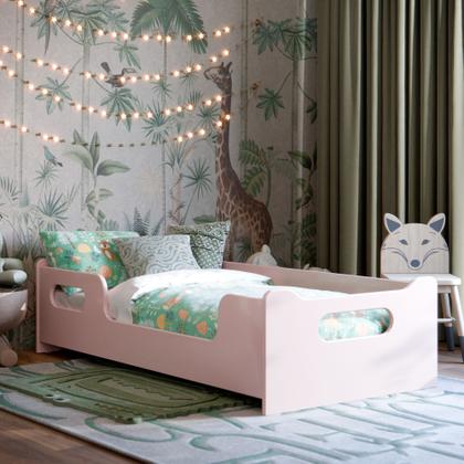 Imagem de Cama Infantil Montessoriana em MDF Encanto Com Colchão E Proteção Lateral