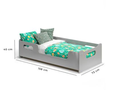 Imagem de Cama Infantil Montessoriana Encanto Com Colchão E Proteção Lateral