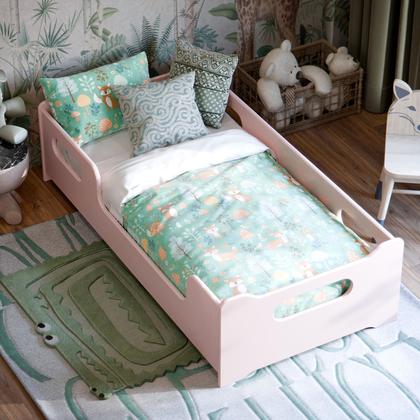 Imagem de Cama Infantil Montessoriana Encanto Com Proteção Lateral Para Quarto De Criança