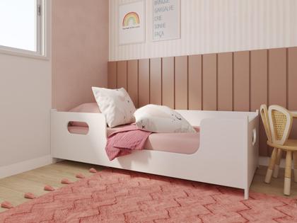 Imagem de Cama Infantil Montessoriana Encanto Menino Menina Casinha Grade Elegante Cercado Solteiro Crianças Caminha Boneca Cabana Resistente Bebê