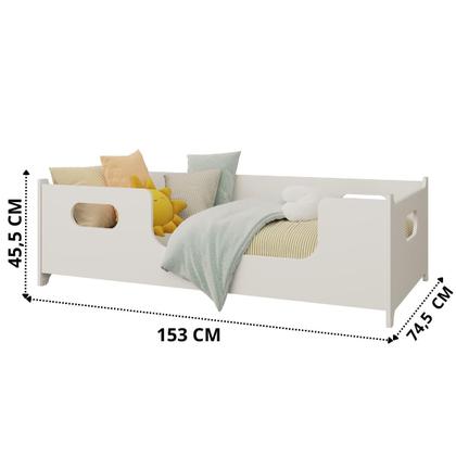 Imagem de Cama Infantil Montessoriana Encanto Menino Menina Casinha Grade Elegante Cercado Solteiro Crianças Caminha Boneca Cabana Resistente Bebê