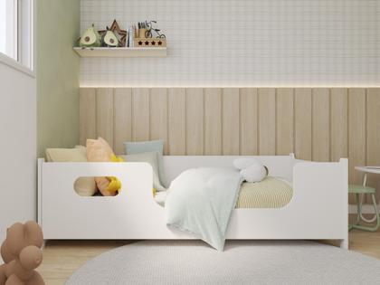 Imagem de Cama Infantil Montessoriana Encanto Menino Menina Casinha Grade Elegante Cercado Solteiro Crianças Caminha Boneca Cabana Resistente Bebê