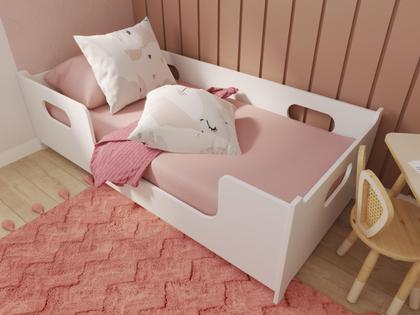 Imagem de Cama Infantil Montessoriana Encanto Menino Menina Casinha Grade Elegante Cercado Solteiro Crianças Caminha Boneca Cabana Resistente Bebê